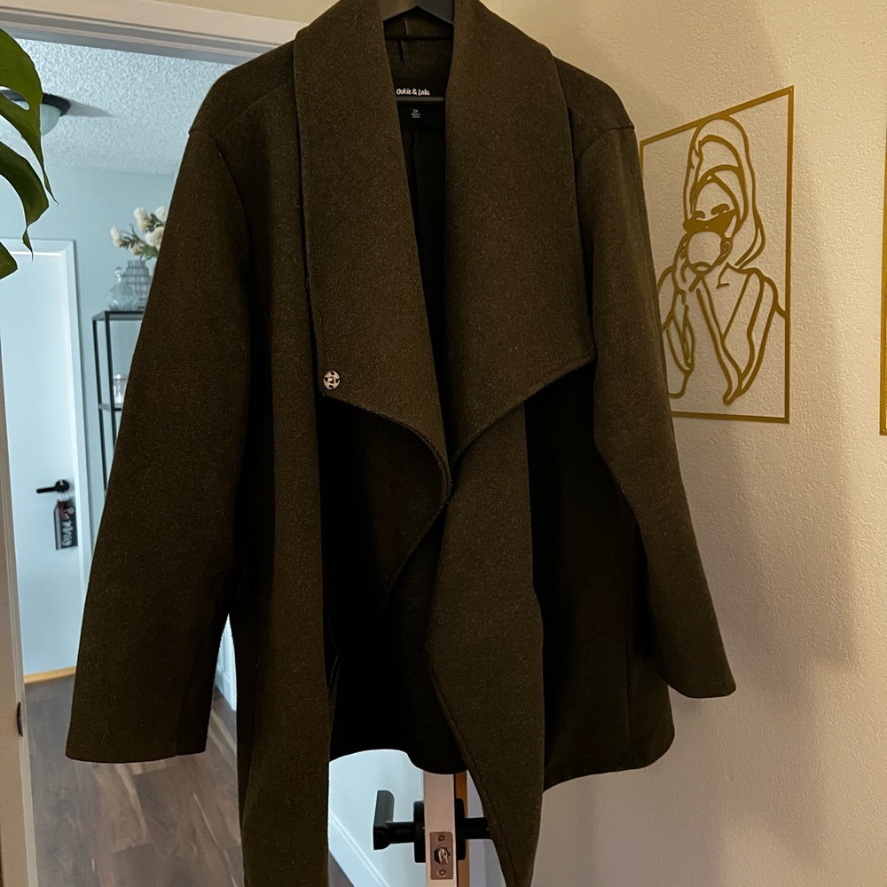 Chic Olive Trench Coat